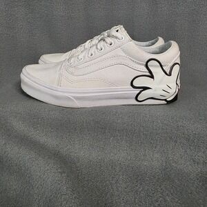 Vans Sneakers Disneyana Mens 4.5 Womens 6 Disney Mickey Mouse Glove White Canvas